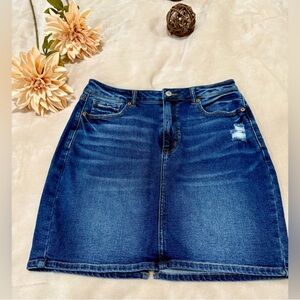 American Eagle Outfitters Blue A-Line Knee-Length Skirt